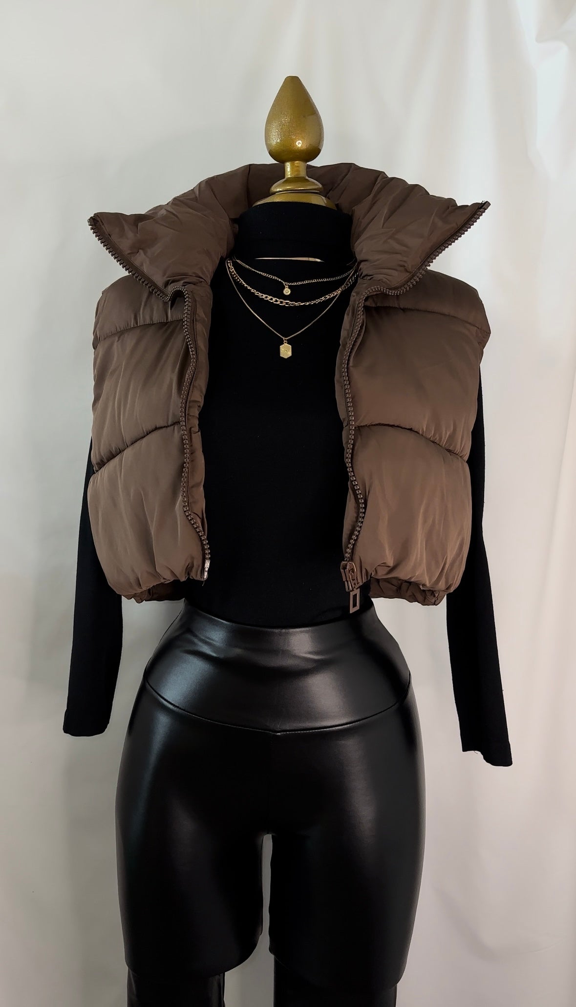 Cropped Puffer Vest