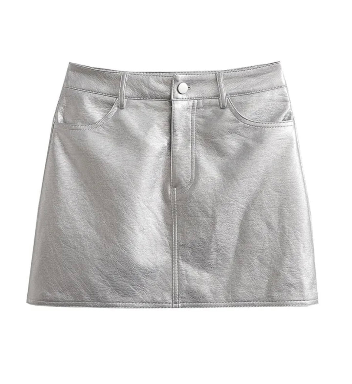 Eyes On Me Metallic Mini Skirt